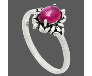 Ruby Glassfield Ring size-8 EXR03453 R-1721, 7x5 mm