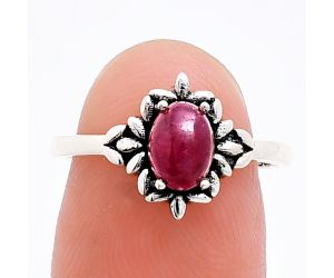 Ruby Glassfield Ring size-7 EXR03454 R-1721, 7x5 mm