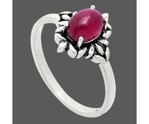 Ruby Glassfield Ring size-7 EXR03454 R-1721, 7x5 mm