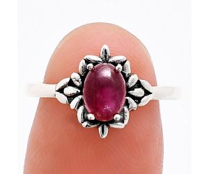 Ruby Glassfield Ring size-7 EXR03461 R-1721, 7x5 mm