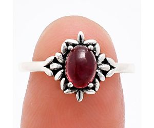 Ruby Glassfield Ring size-7 EXR03464 R-1721, 7x5 mm