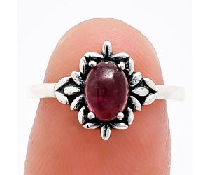 Ruby Glassfield Ring size-6 EXR03465 R-1721, 7x5 mm