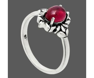 Ruby Glassfield Ring size-6 EXR03465 R-1721, 7x5 mm