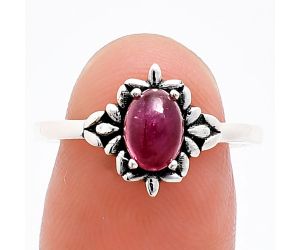 Ruby Glassfield Ring size-8 EXR03466 R-1721, 7x5 mm