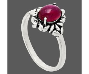 Ruby Glassfield Ring size-6 EXR03468 R-1721, 7x5 mm