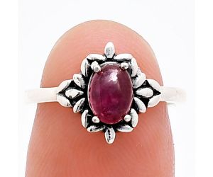 Ruby Glassfield Ring size-6 EXR03470 R-1721, 7x5 mm