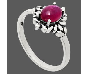 Ruby Glassfield Ring size-6 EXR03470 R-1721, 7x5 mm