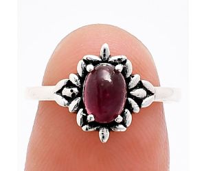 Ruby Glassfield Ring size-6 EXR03472 R-1721, 7x5 mm