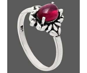 Ruby Glassfield Ring size-6 EXR03472 R-1721, 7x5 mm