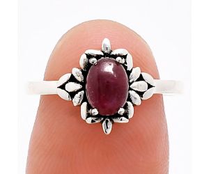 Ruby Glassfield Ring size-7 EXR03473 R-1721, 7x5 mm