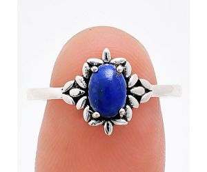 Lapis Lazuli Ring size-9 EXR03477 R-1721, 7x5 mm