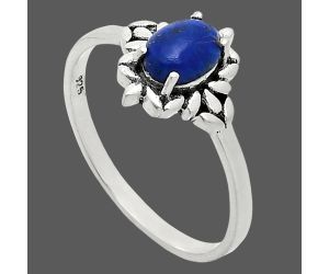 Lapis Lazuli Ring size-9 EXR03477 R-1721, 7x5 mm