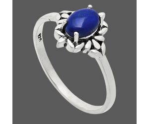 Lapis Lazuli Ring size-9 EXR03478 R-1721, 7x5 mm