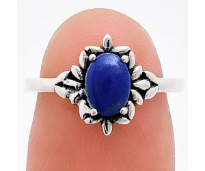 Lapis Lazuli Ring size-6 EXR03479 R-1721, 7x5 mm