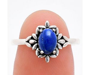 Lapis Lazuli Ring size-7 EXR03480 R-1721, 7x5 mm