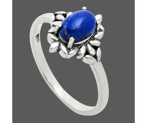 Lapis Lazuli Ring size-7 EXR03480 R-1721, 7x5 mm