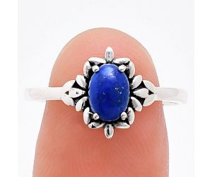 Lapis Lazuli Ring size-9 EXR03481 R-1721, 7x5 mm