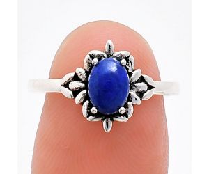 Lapis Lazuli Ring size-7 EXR03486 R-1721, 7x5 mm