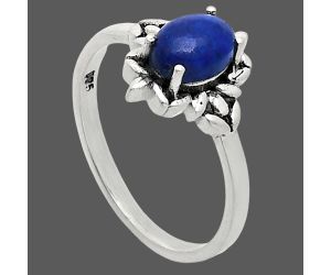 Lapis Lazuli Ring size-7 EXR03486 R-1721, 7x5 mm