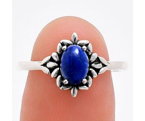 Lapis Lazuli Ring size-8 EXR03490 R-1721, 7x5 mm