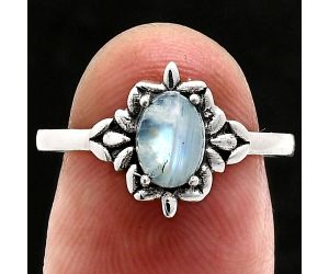 Rainbow Moonstone Ring size-7 EXR03498 R-1721, 7x5 mm