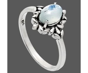 Rainbow Moonstone Ring size-7 EXR03498 R-1721, 7x5 mm