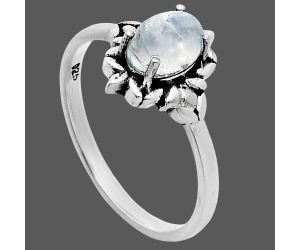 Rainbow Moonstone Ring size-8 EXR03503 R-1721, 7x5 mm