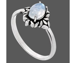 Rainbow Moonstone Ring size-9 EXR03509 R-1721, 7x5 mm