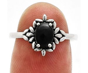 Black Onyx Ring size-7 EXR03510 R-1721, 7x5 mm