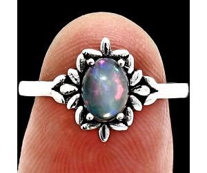 Ethiopian Opal Ring size-7 EXR03525 R-1721, 7x5 mm