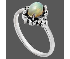 Ethiopian Opal Ring size-8 EXR03526 R-1721, 7x5 mm