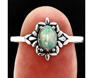 Ethiopian Opal Ring size-8 EXR03527 R-1721, 7x5 mm