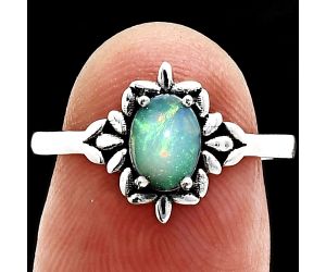 Ethiopian Opal Ring size-7 EXR03530 R-1721, 7x5 mm