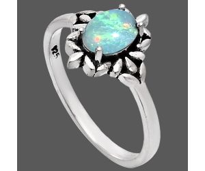 Ethiopian Opal Ring size-7 EXR03530 R-1721, 7x5 mm