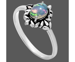 Ethiopian Opal Ring size-9 EXR03531 R-1721, 7x5 mm