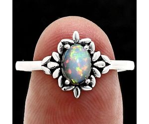 Ethiopian Opal Ring size-9 EXR03534 R-1721, 7x5 mm