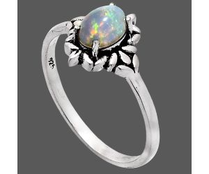 Ethiopian Opal Ring size-9 EXR03534 R-1721, 7x5 mm