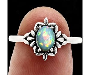 Ethiopian Opal Ring size-8 EXR03535 R-1721, 7x5 mm