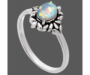 Ethiopian Opal Ring size-8 EXR03535 R-1721, 7x5 mm