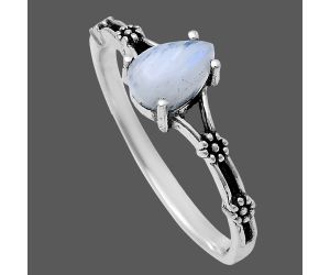 Rainbow Moonstone Ring size-8 EXR03621 R-1720, 7x5 mm