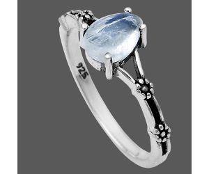 Rainbow Moonstone Ring size-6 EXR03629 R-1720, 7x5 mm