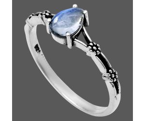 Rainbow Moonstone Ring size-9 EXR03631 R-1720, 7x5 mm