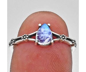 Rainbow Moonstone Ring size-8 EXR03633 R-1720, 7x5 mm