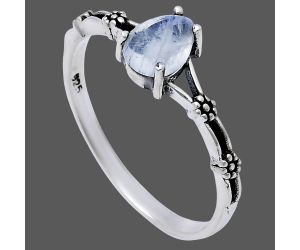 Rainbow Moonstone Ring size-9 EXR03634 R-1720, 7x5 mm