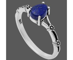 Lapis Lazuli Ring size-7 EXR03636 R-1720, 7x5 mm