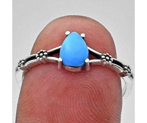 Sleeping Beauty Turquoise Ring size-9 EXR03638 R-1720, 7x5 mm