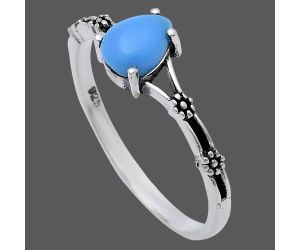 Sleeping Beauty Turquoise Ring size-9 EXR03638 R-1720, 7x5 mm