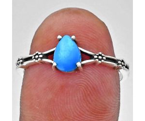 Sleeping Beauty Turquoise Ring size-9 EXR03639 R-1720, 7x5 mm