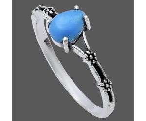 Sleeping Beauty Turquoise Ring size-9 EXR03639 R-1720, 7x5 mm