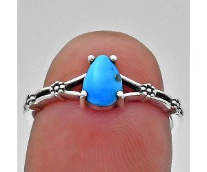 Sleeping Beauty Turquoise Ring size-8 EXR03641 R-1720, 7x5 mm